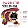 100% Herbal Lip & Cheek Tint (Purple Sparkle)  | Enriched with Vit E | Vega