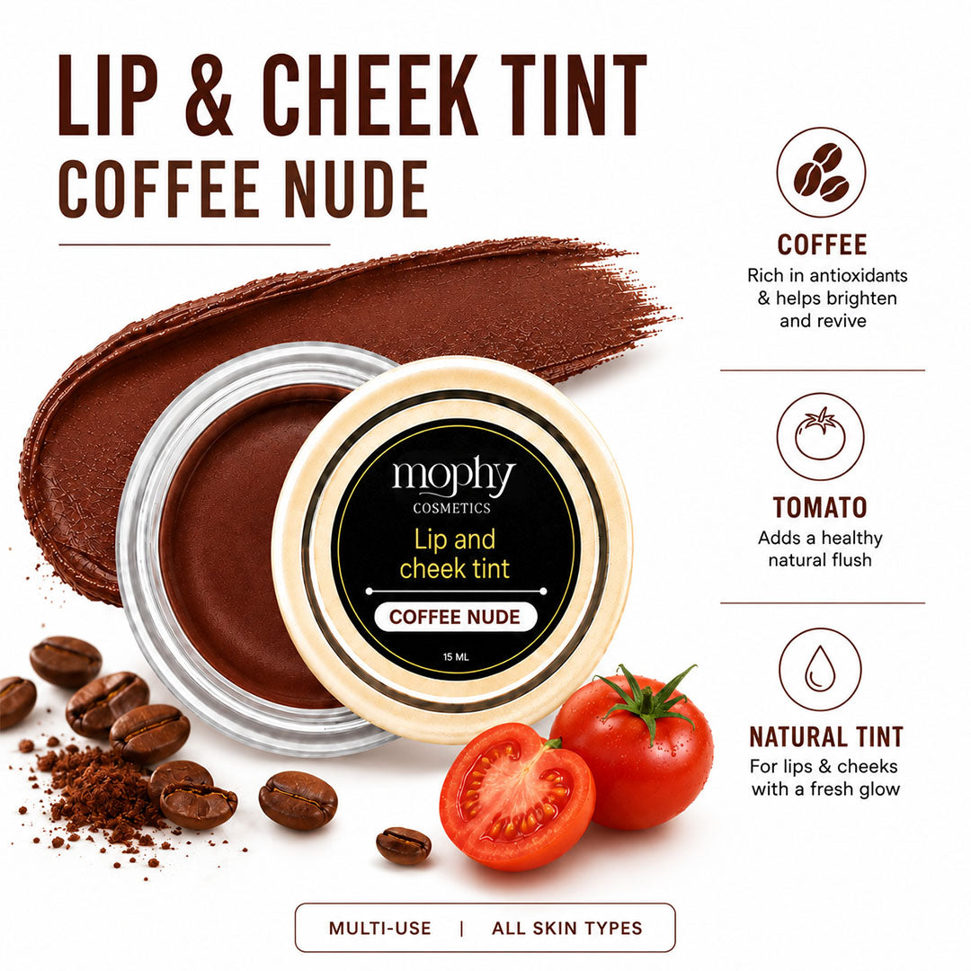 100% Herbal Lip & Cheek Tint (Coffee Nude) | Vegan, Paraben Free, Cruelty F