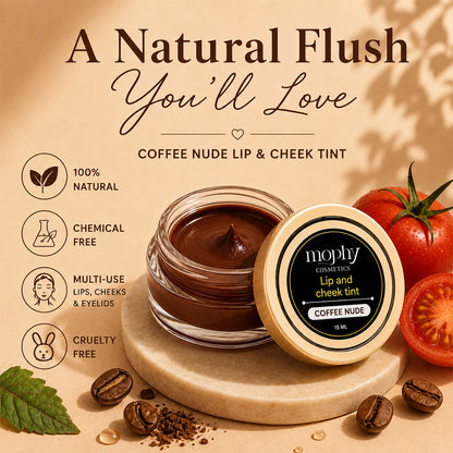 100% Herbal Lip & Cheek Tint (Coffee Nude) | Vegan, Paraben Free, Cruelty F