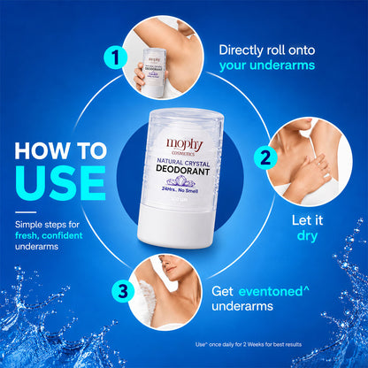 Under Arm Alum Infused Crystal Roll-On Stick | Free from alcohol, parabens, and artificial fragrances