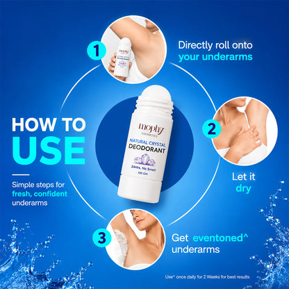 Under Arm Alum Infused Crystal Roll-On Stick | Free from alcohol, parabens, and artificial fragrances
